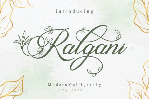 Discover the Beauty of Ralgani: A Handwritten Font for Romantic and Creative Projects