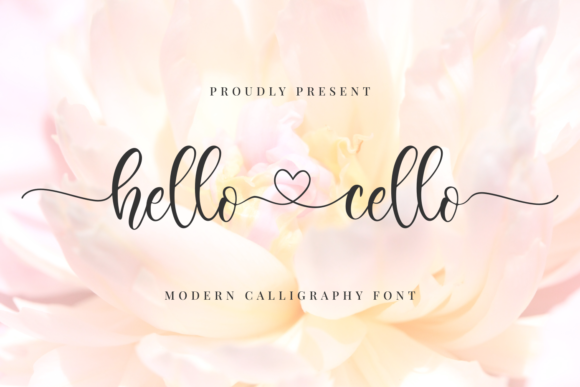 Hello Cello: A Modern Handwritten Font with Heart-Shaped Swashes