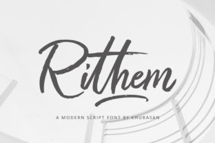 Rithem: A Handwritten Brush Font with Retro Elegance for Modern Design