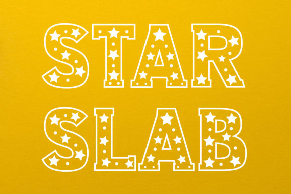 Star Slab: A Bold and Decorative Font That Adds Cosmic Charm to Your Designs